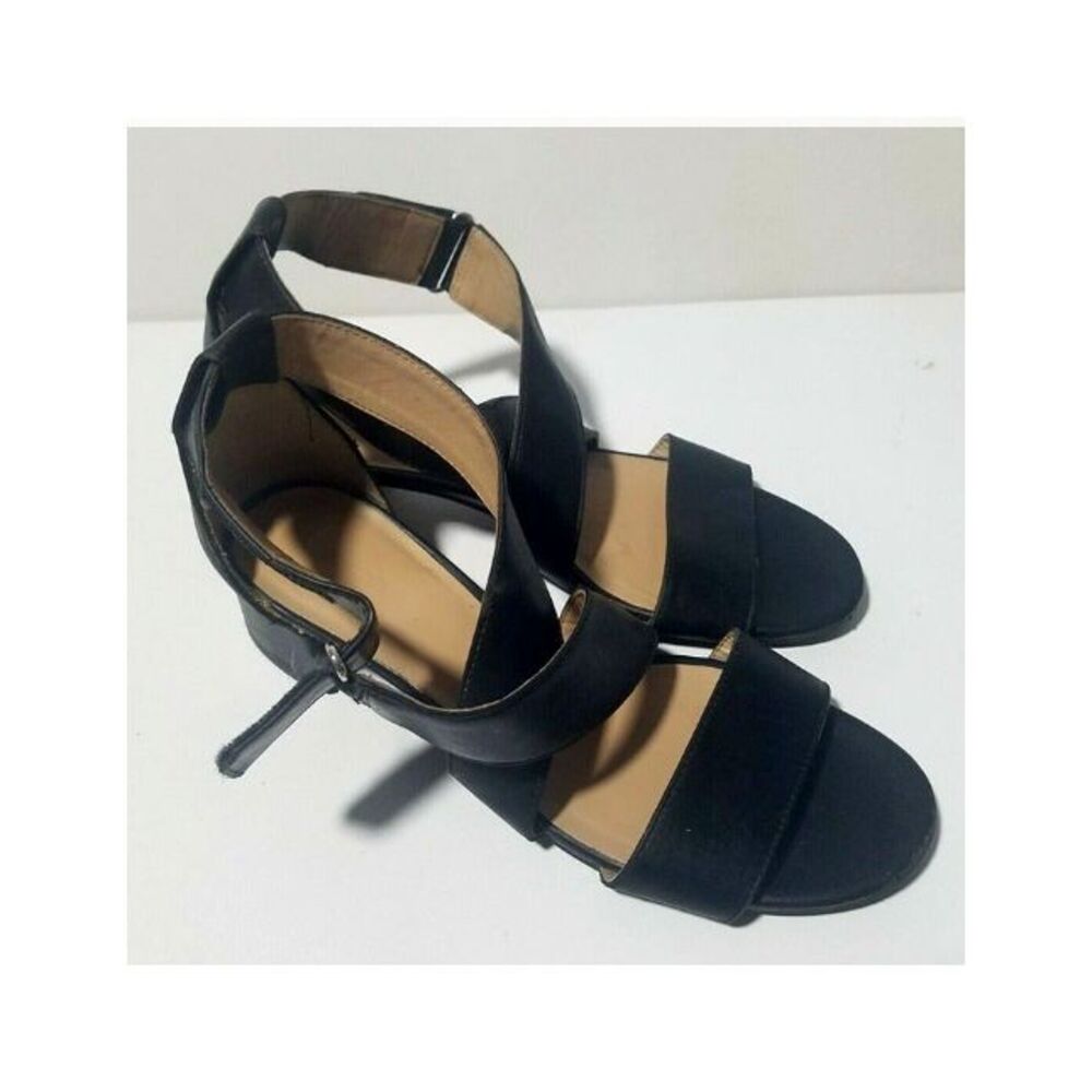 Naturalizer Women's Casual Adela Sandals Open-Toe Block Heels Black Size6.5